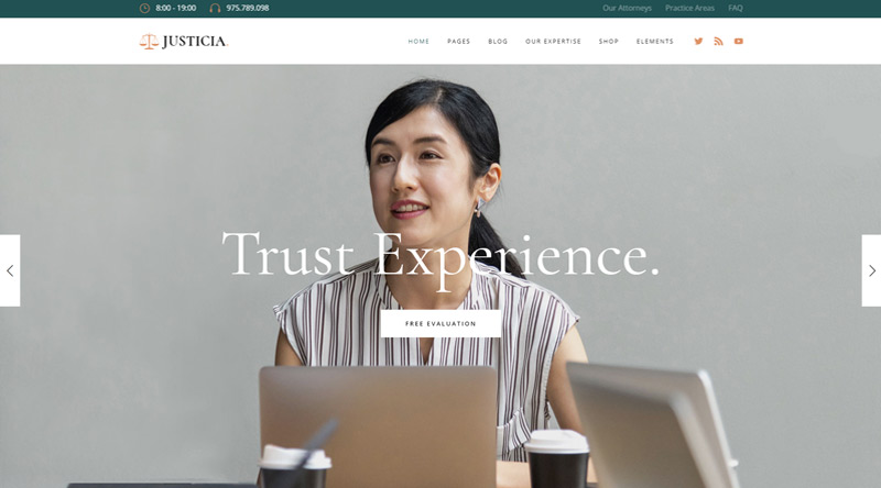 Justicia Corporate WordPress Theme