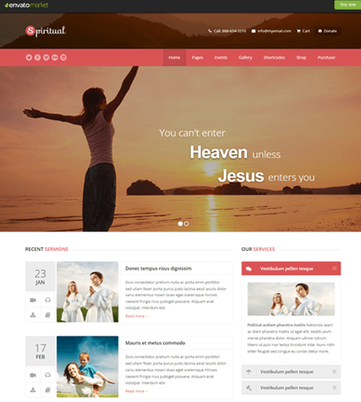 Thème WordPress spirituel