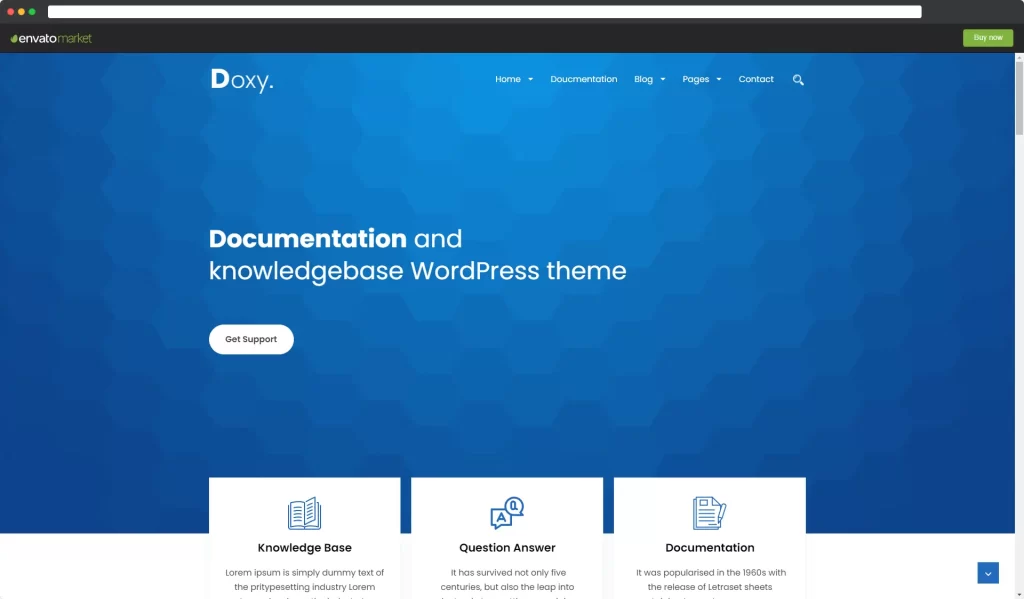 Doxy - Documentación multipropósito en línea, tema de WordPress para base de conocimientos