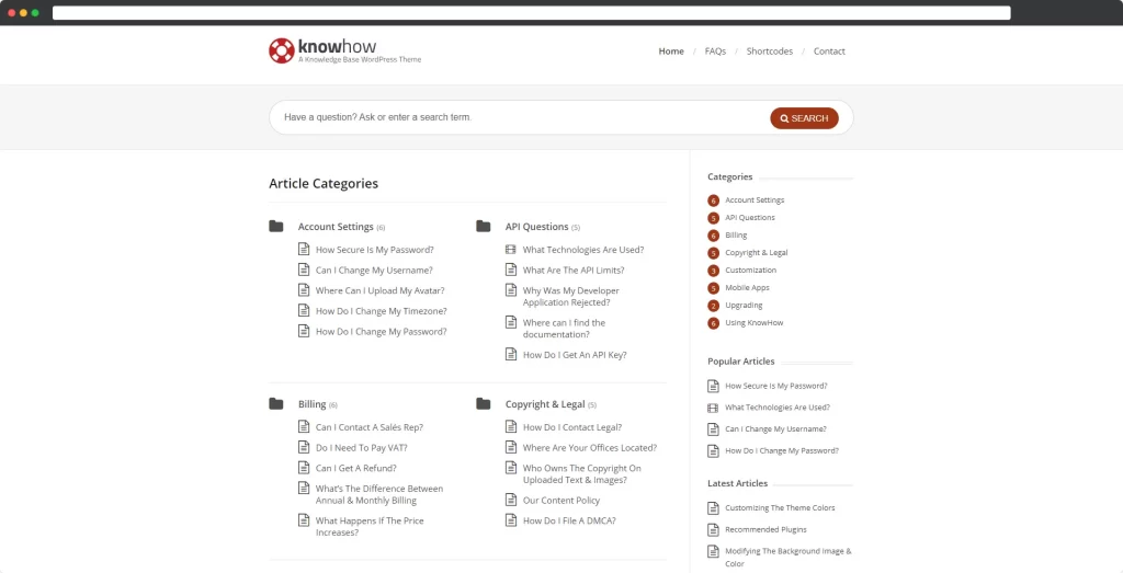 KnowHow - Un tema de WordPress para la base de conocimientos