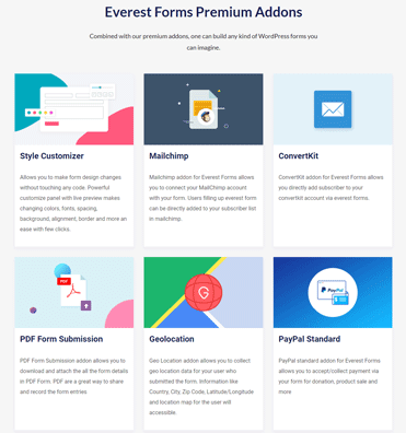 Modules Everest Forms Premium