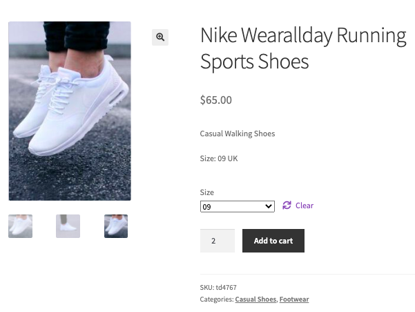 หน้าสินค้า Nike Wearallday Running Sports Shoes