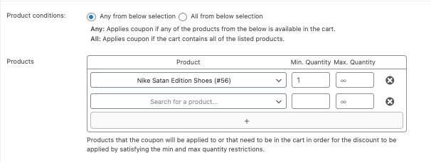 การตั้งเงื่อนไขสินค้าสำหรับรองเท้า Nike Satan Edition