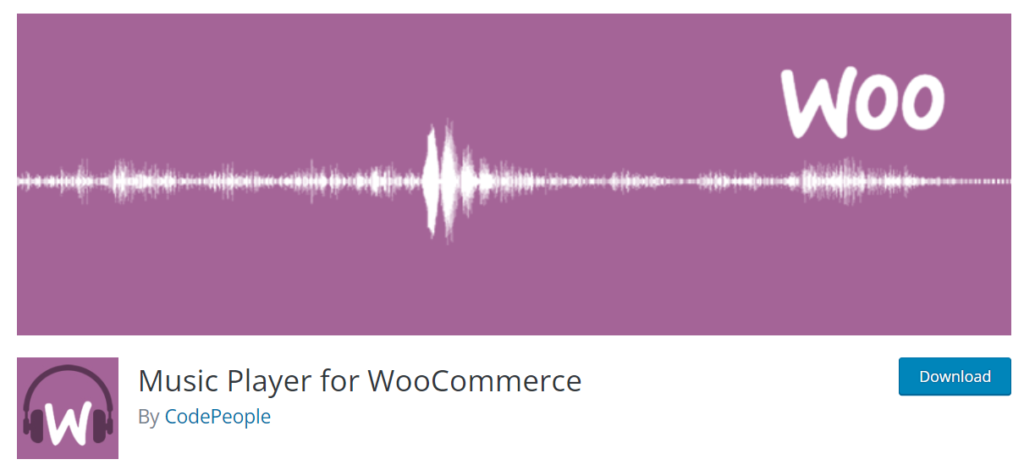 مشغل الموسيقى الخاص بـ woocommerce يضيف مشغل الصوت إلى woocommerce