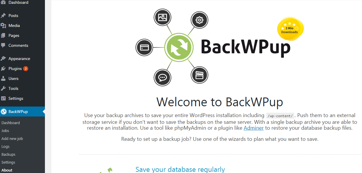 BackWPUp- Melhores serviços de backup do WordPress