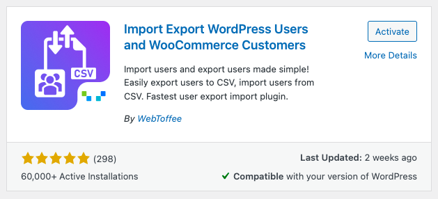 Importer Exporter des utilisateurs WordPress et des clients WooCommerce