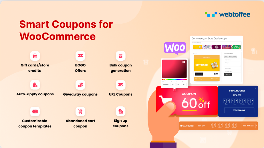 Fonctionnalités des coupons intelligents