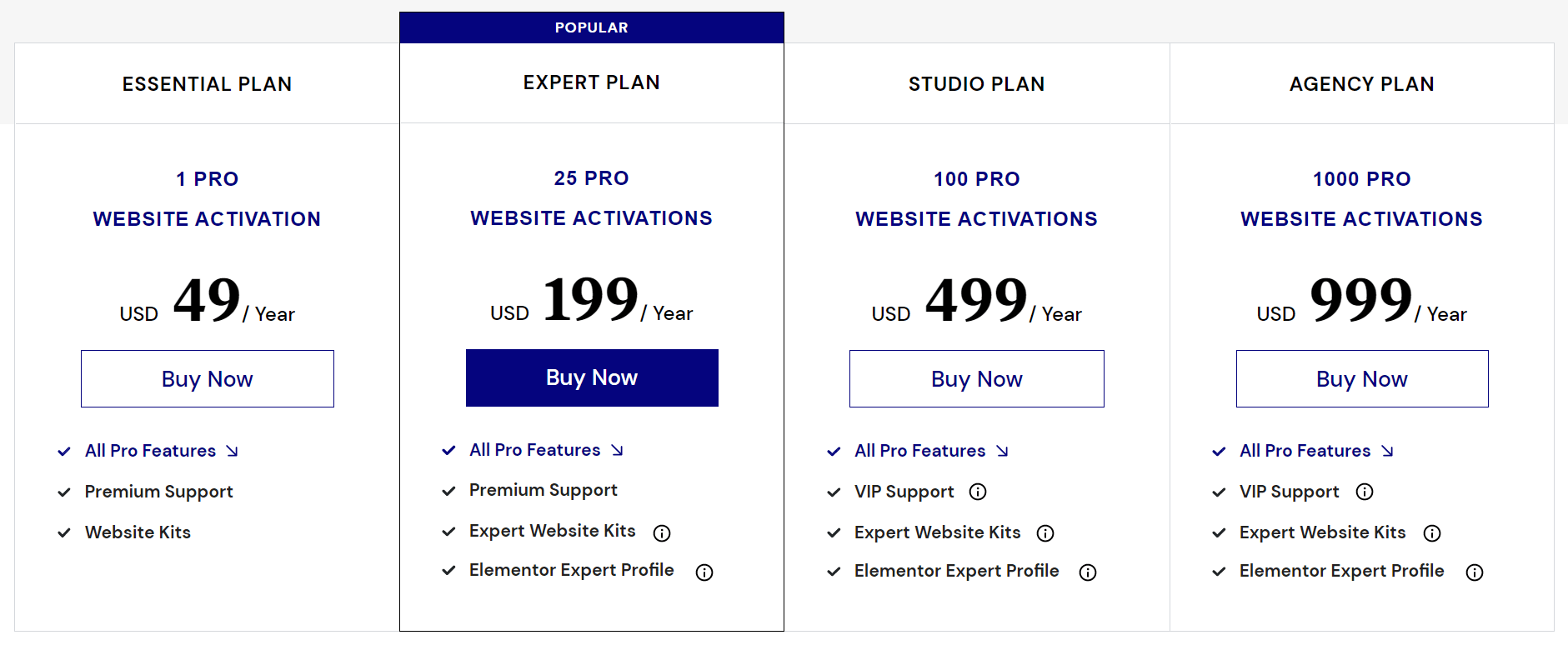 Elementor Pricing