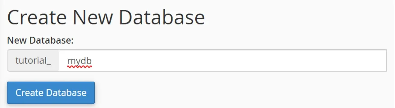 creazione di un nuovo database