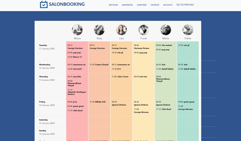 Salonbuchung wp Scheduler Plugin