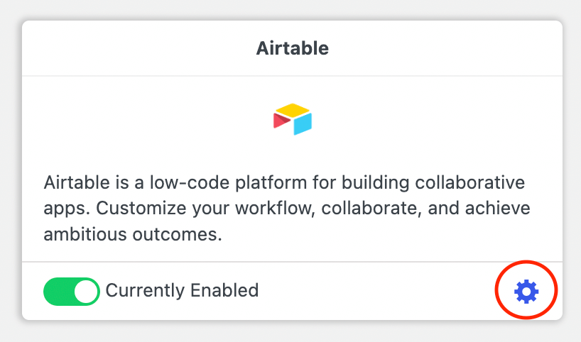 启用 Airtable