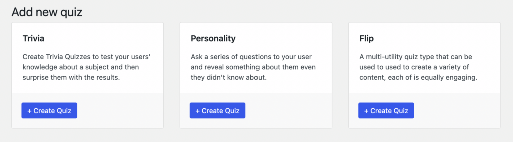 WP Quiz Generatore di moduli WordPress