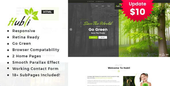 Hubli environmental HTML Template