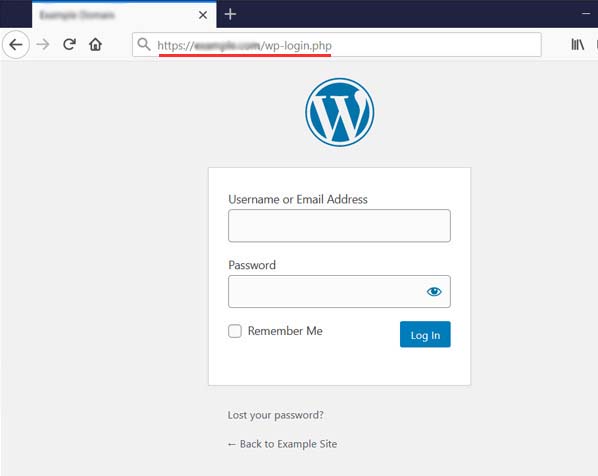 Форма входа в WordPress