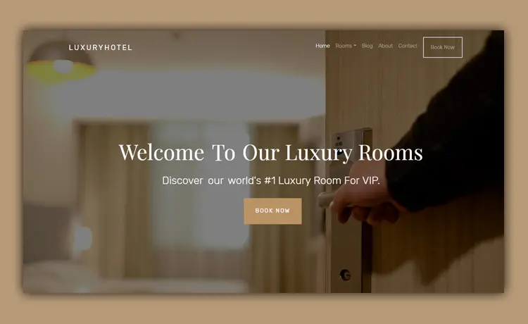 Modèle de vidéo Bootstrap gratuit pour hôtel de luxe