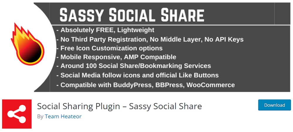 Plugin WordPress Berbagi Sosial Sassy