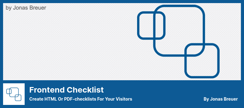 Плагин Frontend Checklist — создавайте контрольные списки HTML или PDF для ваших посетителей