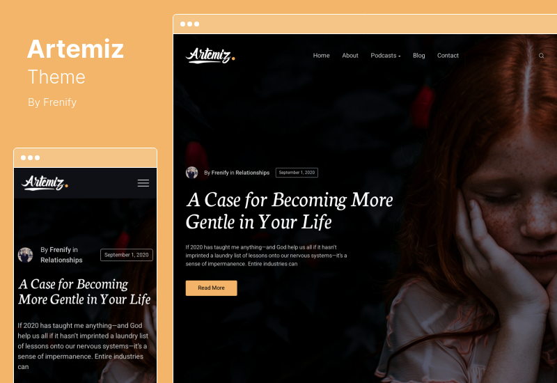 Artemiz Theme - Тема WordPress для блога и подкаста