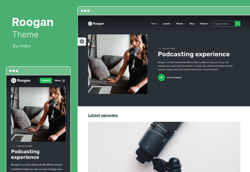 Roogan Theme — тема WordPress для подкастов