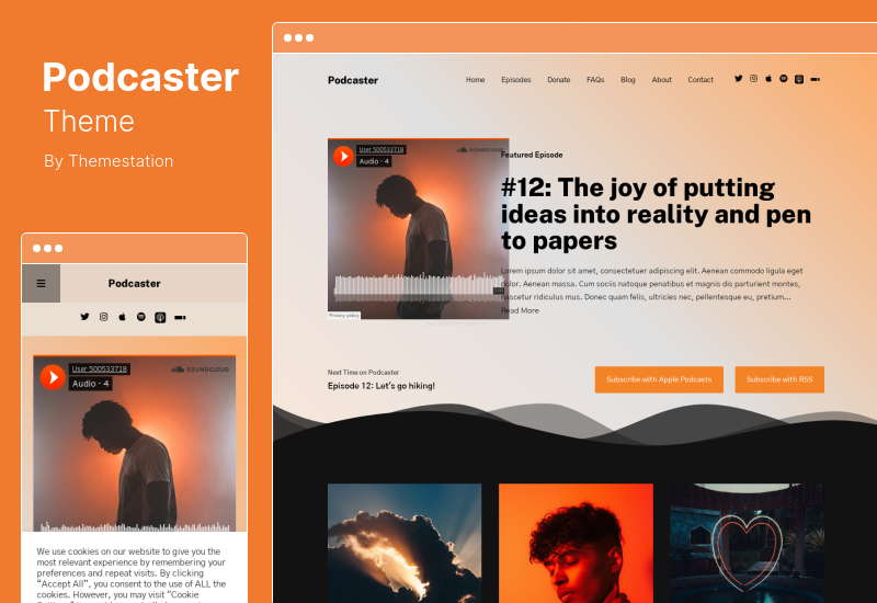 Podcaster Theme - Мультимедийная тема WordPress