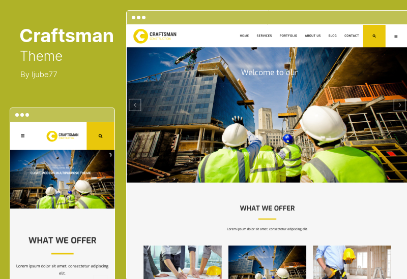 Tema Craftsman - Tema multipropósito de WordPress para la construcción