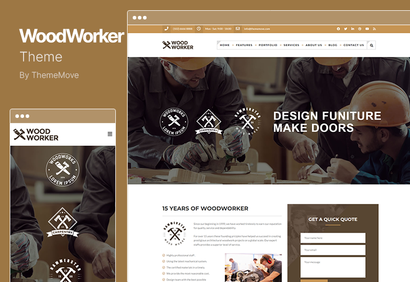 Tema WoodWorker - Carpenter Handy Service Tema de WordPress