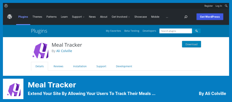 Meal Tracker Plugin - 通过允许您的用户跟踪他们的膳食和卡路里摄入量来扩展您的网站