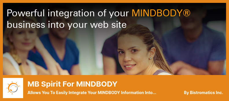 MB Spirit for MINDBODY 插件 - 让您轻松将 MINDBODY 信息集成到您的网站中