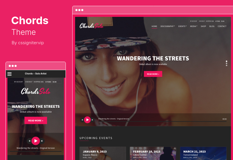 Chords Theme - WordPress тема Music Artist Radio