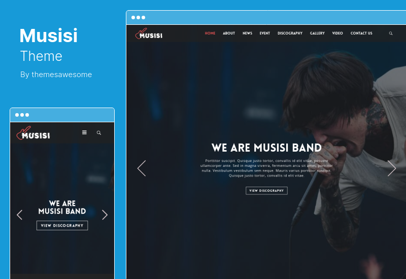 Musisi Theme — темы WordPress для музыкальных групп