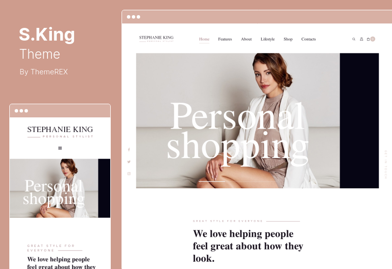 S.King Theme - Тема WordPress для персонального стилиста Fashion Blogger