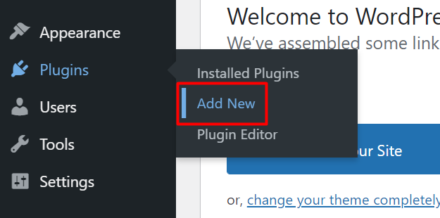 Adăugați un nou plugin din tabloul de bord WordPress