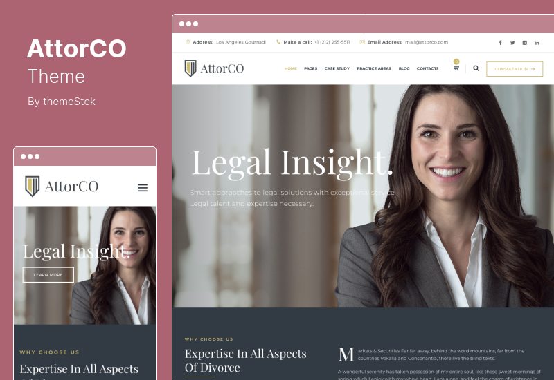 AttorCO Theme - WordPress тема для адвокатов