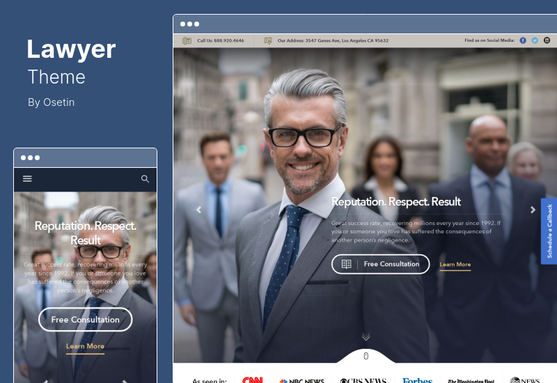 Lawyer Theme - Юридическая фирма Юридический адвокат Тема WordPress