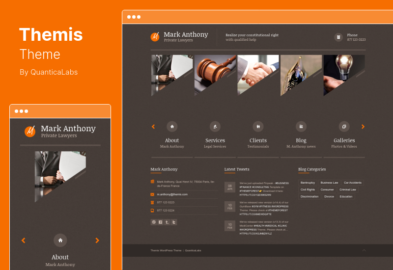 Тема Themis - тема WordPress для бизнеса юриста