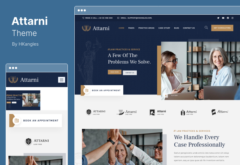 Attarni Theme - WordPress тема для адвокатов
