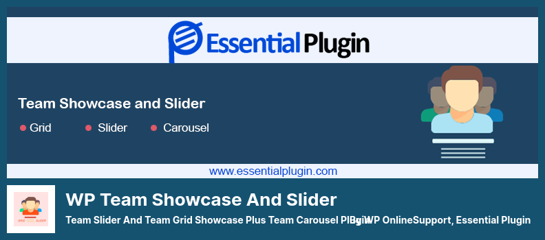 WP Team Showcase and Slider Plugin - Team Slider e Team Grid Showcase Plus Team Carousel Plugin