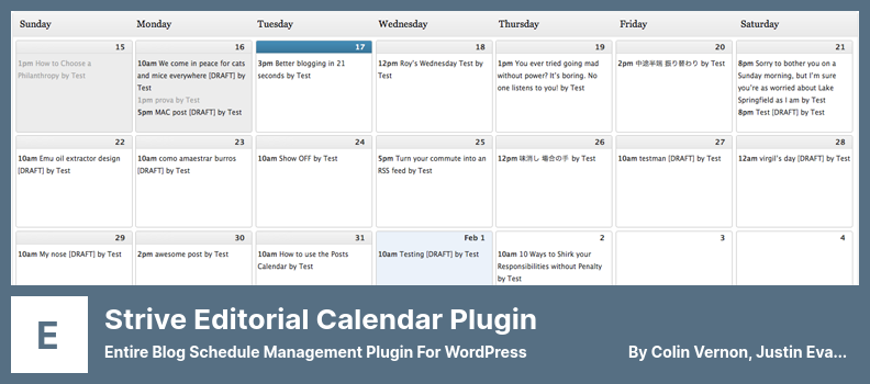 Pluginul pentru calendarul editorial - întregul plugin de gestionare a programelor de blog pentru WordPress