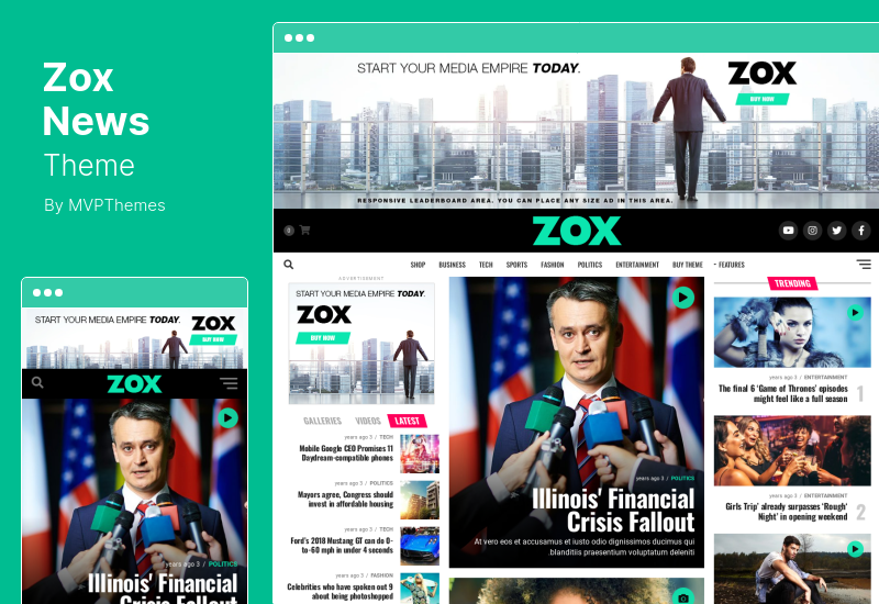 Zox News Theme - Tema profissional de notícias e revistas WordPress