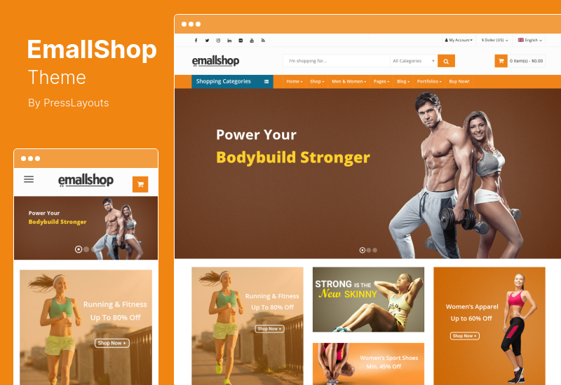 Tema EmallShop - Tema WordPress responsivo WooCommerce