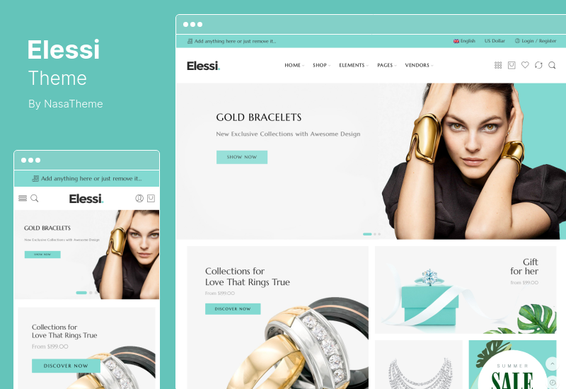 Tema Elessi - WooCommerce AJAX e RTL suportam Tema WordPress