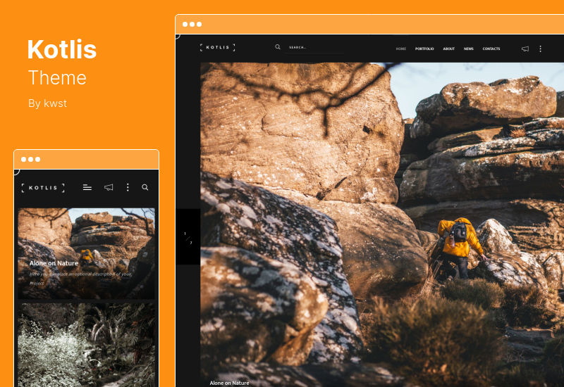 Kotlis Theme — адаптивная тема WordPress для портфолио фотографий