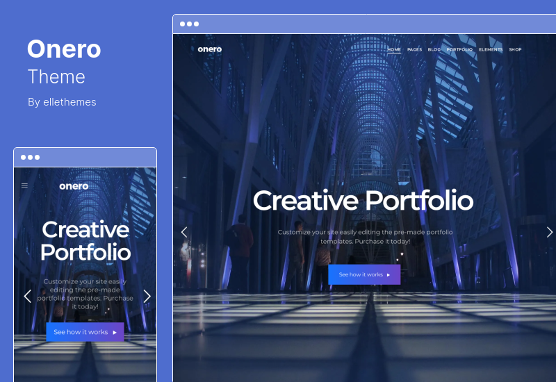 Onero Theme — креативная тема WordPress для портфолио для профессионалов