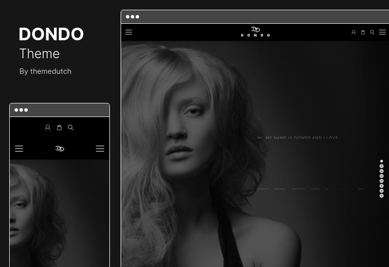 DONDO Theme - Тема WordPress для портфолио модельного агентства