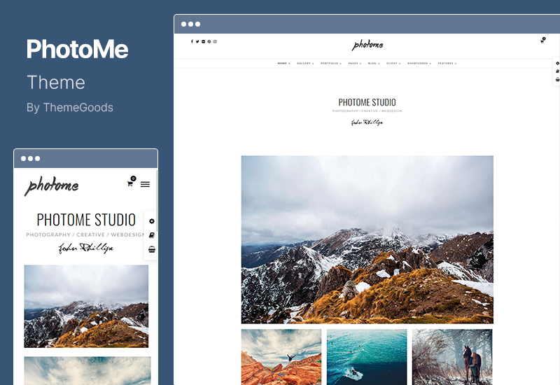 PhotoMe Theme - Тема WordPress для портфолио фотографий