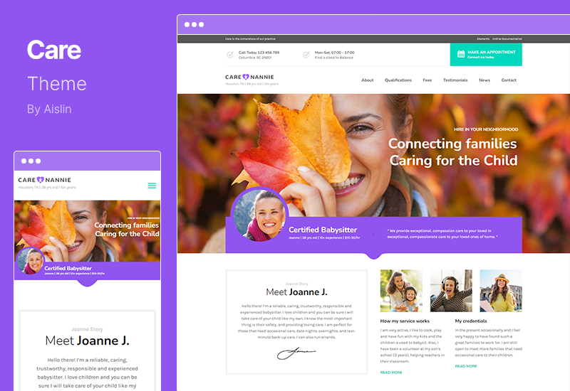 Care Theme - Tema WordPress MultiNiche pentru afaceri mici