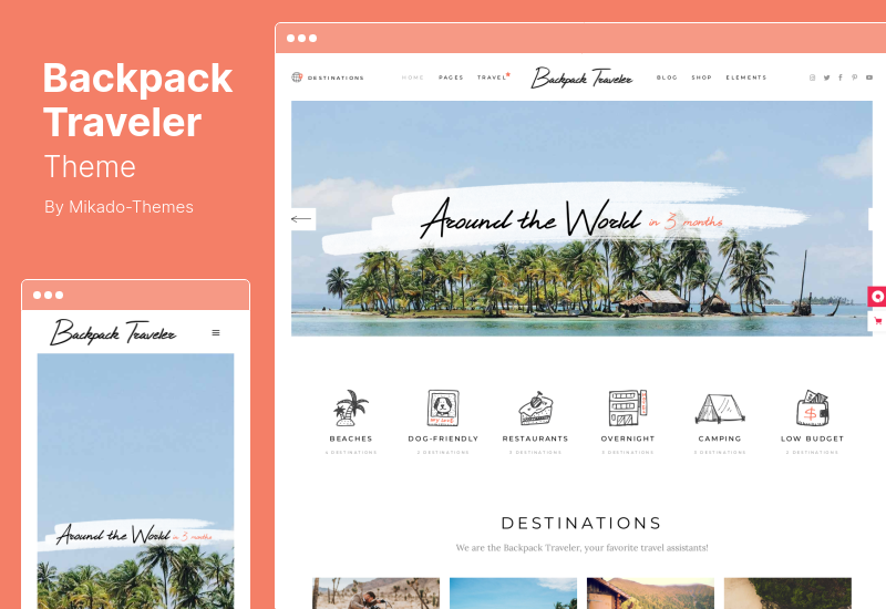 Backpack Traveler Theme - Tema WordPress pentru blog modern