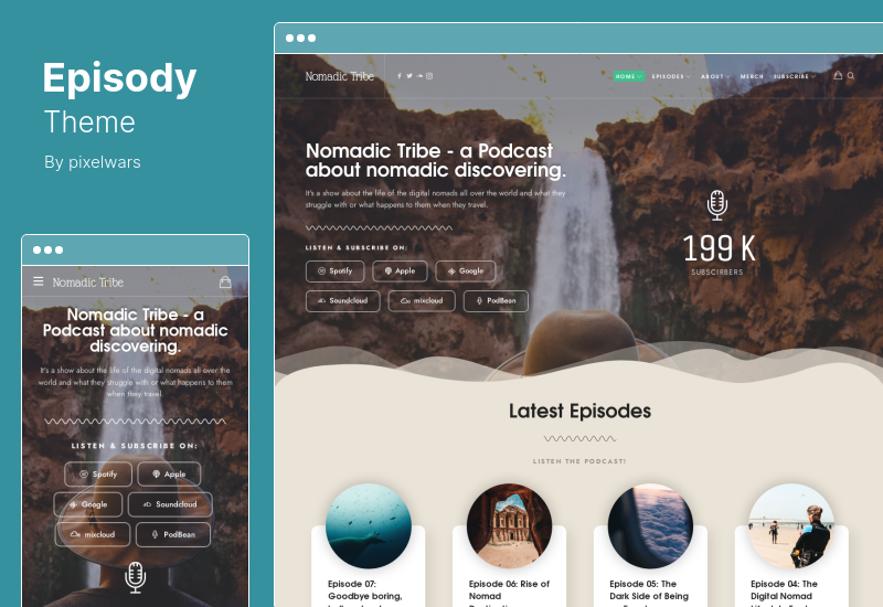 Tema Episodi - Tema WordPress Audio Podcast