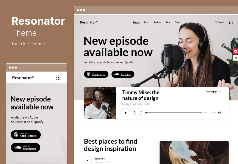 Tema Resonator - Tema WordPress Podcast Audio