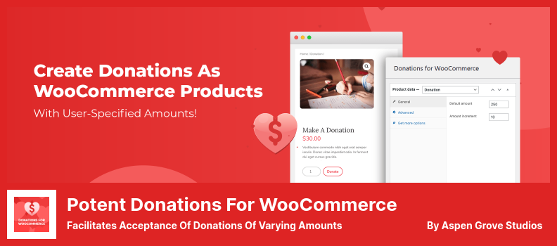 Мощные пожертвования для плагина WooCommerce — облегчает прием пожертвований на различные суммы